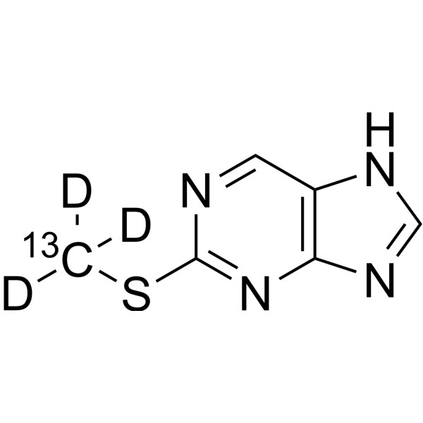 2-Methylthiopurine-13C,d3